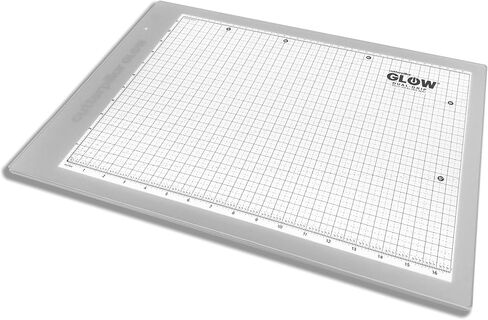 Cutterpillar Glow Ultra LED Light Board - Light Box Tracing Pad w/Non-Slip Translucent Self-Healing Cutting Mat, 3 Levels of Light, 12v, AC Powered, 26"x19" - Perfect for Quilters & Crafters in Saudi Arabia