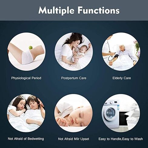 Slip-Resistant Leak Proof Mattress Pad Protector Waterproof Bed Wetting Incontinence Cover, Washable Pads for Toddlers and Elderly (X1, 180 x 200cm) in Saudi Arabia
