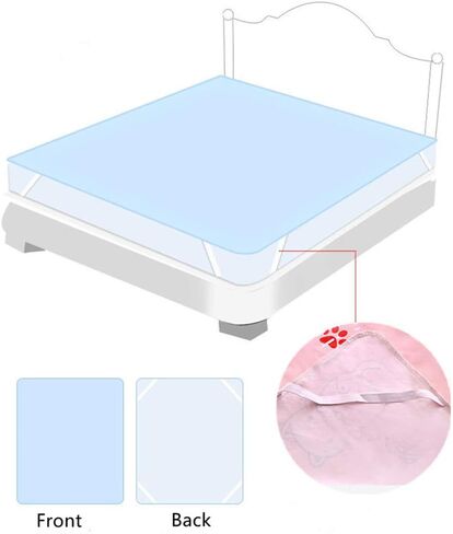 Slip-Resistant Leak Proof Mattress Pad Protector Waterproof Bed Wetting Incontinence Cover, Washable Pads for Toddlers and Elderly (X1, 180 x 200cm) in Saudi Arabia