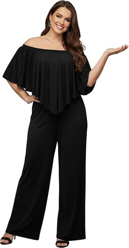 KOH KOH Womens Long Pant Strapless Off Shoulder Pocket One Piece Jumpsuit Outfit in Kuwait