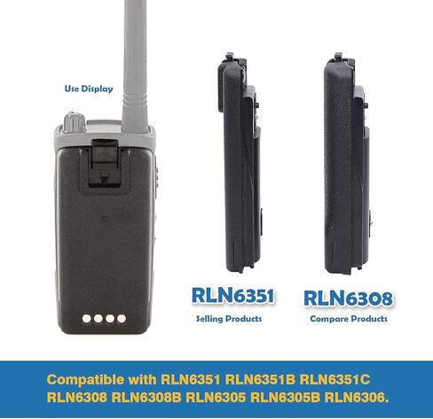 RLN6351 Battery & RLN6332A Charger Set for Motorola CP110 RDU2020 RDU4100 RDU4160D RDM2070D RDV2020 RDV5100 Two Way Radio with 2pcs Belt Clip in Saudi Arabia