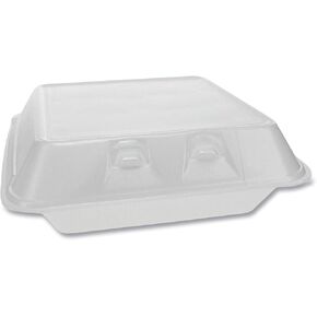 SmartLock Foam Hinged Lid Container, Large, 9 x 9.13 x 3.25, White, 150/Carton in Kuwait