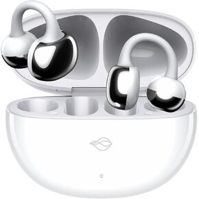 THINKAR SoraClips Open Ear Earbuds, 4.6G Ultra Lightweight Clip On Headphones, 31H Playtime AI ENC Wireless Bluetooth 5.4 Clear Call Earphones, Comfort for Sport Running Workout Travel, White in Saudi Arabia