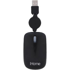 iHome من Lifeworks Technology ماوس السفر القابل للسحب IH-M200B - ماوس السفر البصري (أسود) in Kuwait