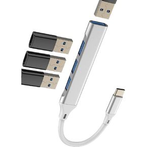 محول USBC إلى USB لجهاز IPhone16 15 MacBook Hub(4in1) كمبيوتر محمول متعدد المنافذ Thunderbolt 3.0 مقسم كابل متعدد النوع C للكمبيوتر الشخصي لمحول IPad Pro لأجهزة Apple المتوافقة مع Samsung WASRUYI OTG 3 in Kuwait