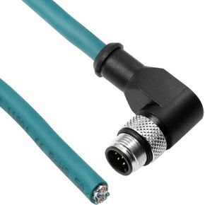 كابلات ألفين M12 A-Code 8 Pin ذكر الزاوية اليمنى لفتح كابل الإدخال/الإخراج للطاقة Cat6a عالي المرونة محمي لوحدة ناقل المجال للأتمتة الصناعية Cognex Keyence Basler 3.3 قدم/1 متر in Kuwait