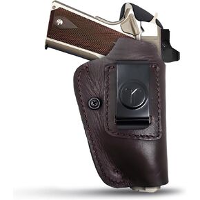 IWB Suede Leather Holsters for Pistols Optic Ready. for 1911-4"/5", .45 no Rail, Glock 48, Shield EZ 380, Browning HP .9mm Leather Holster & 380 in Saudi Arabia