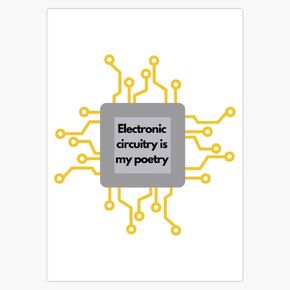 Electronic Circuitry 5" Removable Magnetic Bumper Sticker | Heavy-Duty Vehicle Magnet in Kuwait
