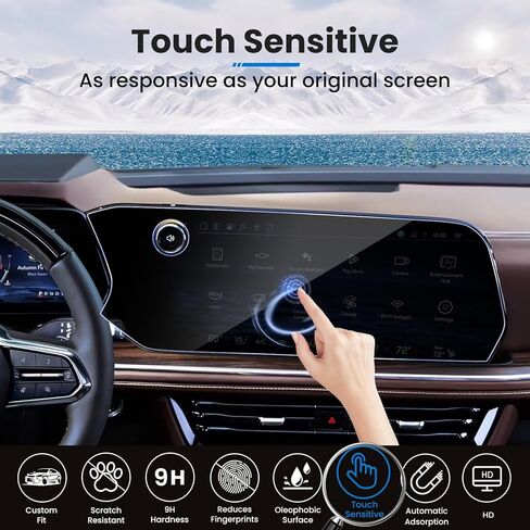 4PACK 2026 2025 Tahoe Suburban واقي شاشة من الزجاج المقسى لعام 2025 2026 Chevy Tahoe Suburban (Z71/Premier/High Country) واقي شاشة 2025 2026 Tahoe Suburban Accessories in Kuwait