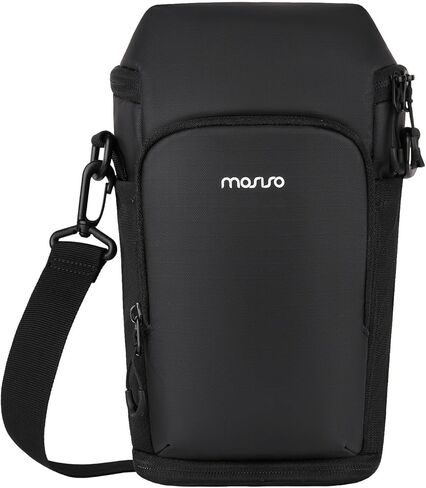 MOSISO Camera Bag, Top Access Crossbody Shoulder Bag for DSLR SLR Cameras with Lens Kit, Padded Camera Case with Expandable Bottom Layer, Photography Bags Compatible with Canon/Nikon/Sony, Black in Saudi Arabia