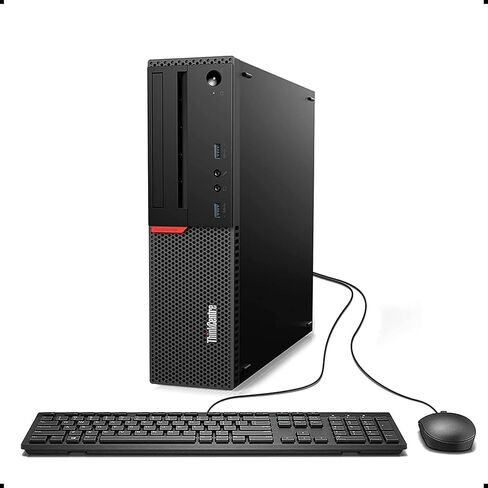 كمبيوتر مكتبي Lenovo ThinkCentre M900 SFF، Intel Core i5-6500، ذاكرة الوصول العشوائي 8 جيجابايت، 256 جيجابايت SSD، لوحة مفاتيح وماوس، USB WiFi، USB Bluetooth، Windows 11 Professional (متجدد) in Kuwait
