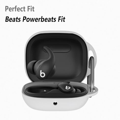 حافظة سيليكون Geiomoo لهاتف Beats Powerbeats Fit 2025، وليس لـ Pro 2، غطاء بتصميم لعبة كرتونية مضحكة مع حلقة تسلق (رمادي) in Kuwait