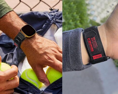 سوار ساعة SMITHA متوافق مع Fitbit Versa 3 / Versa 4 / Fitbit Sense/Sense 2 للرجال، حزام معصم رياضي من النايلون المتين قابل للتعديل بنمط عسكري تكتيكي in Kuwait