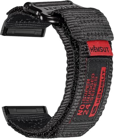 سوار ساعة SMITHA متوافق مع Fitbit Versa 3 / Versa 4 / Fitbit Sense/Sense 2 للرجال، حزام معصم رياضي من النايلون المتين قابل للتعديل بنمط عسكري تكتيكي in Kuwait