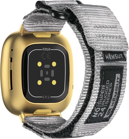سوار ساعة SMITHA متوافق مع Fitbit Versa 3 / Versa 4 / Fitbit Sense/Sense 2 للرجال، حزام معصم رياضي من النايلون المتين قابل للتعديل بنمط عسكري تكتيكي in Kuwait