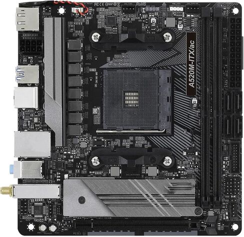 يصلح ل ASRock A520 Mini-ITX اللوحة الأم A520M-ITX/AC المقبس AM4 64GB DDR4 NVMe SSD M.2 دعم 5800 3400G 3200 3600 5600 3900 وحدة المعالجة المركزية اللوحة الأم in Saudi Arabia