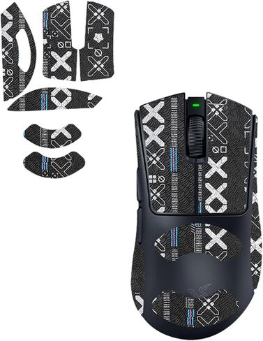 Mouse Grip Tape Full Coverage for Razer DeathAdder V4 Pro Wireless Gaming Mouse,Self-Adhesive PreCut Sweat-Resistant Professional Mice Upgrade Kit - 2 Color in Saudi Arabia