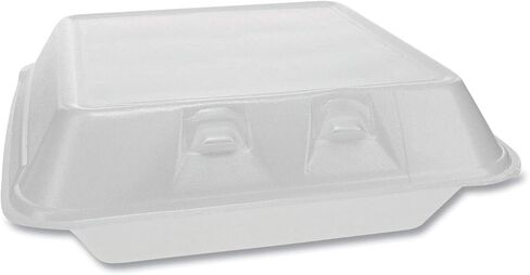 SmartLock Foam Hinged Lid Container, Large, 9 x 9.13 x 3.25, White, 150/Carton in Kuwait