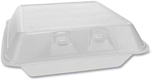 SmartLock Foam Hinged Lid Container, Large, 9 x 9.13 x 3.25, White, 150/Carton in Kuwait