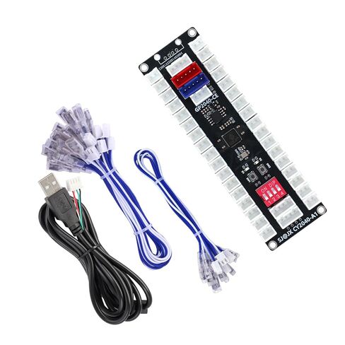 SJ@JX All-Button Arcade Controller with Raspberry Pi RP2040 Encoder, Multi-Platform Compatible, Custom RGB Lighting, Ultra-Low Latency Fight Game Joystick & Buttons for PC and Nintendo Switch in Saudi Arabia
