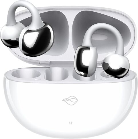 THINKAR SoraClips Open Ear Earbuds, 4.6G Ultra Lightweight Clip On Headphones, 31H Playtime AI ENC Wireless Bluetooth 5.4 Clear Call Earphones, Comfort for Sport Running Workout Travel, White in Saudi Arabia
