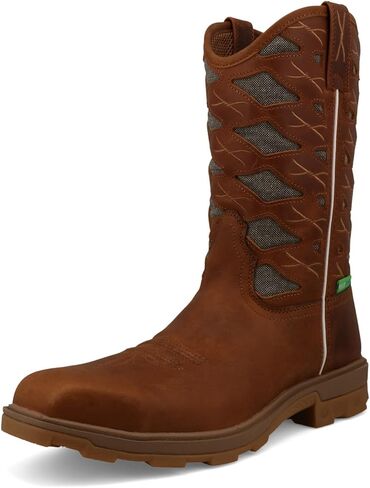 حذاء Twisted X للرجال مقاس 11 بوصة UltraLite X Composite Toe Work، مقدمة مربعة، لون القرفة والغبار الصديق للبيئة، 9.5 EE in Saudi Arabia