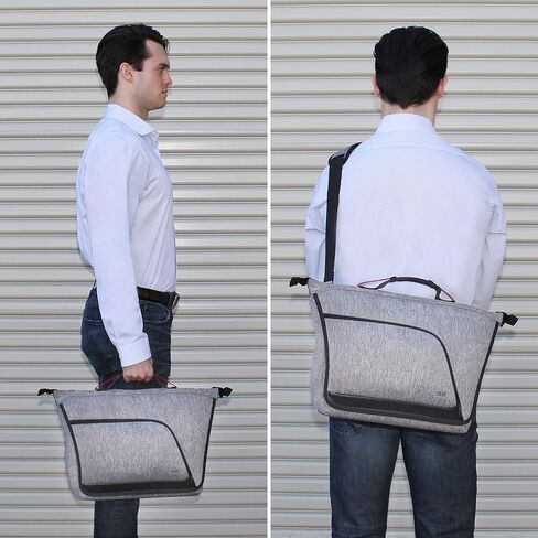USA Gear DSLR SLR Mirrorless Camera Messenger Bag with Customizable Dividers, Weather Resistant Bottom, Comfortable Back Support and Adjustable Strap - Compatible with Nikon, Canon, Sony, and More in Saudi Arabia