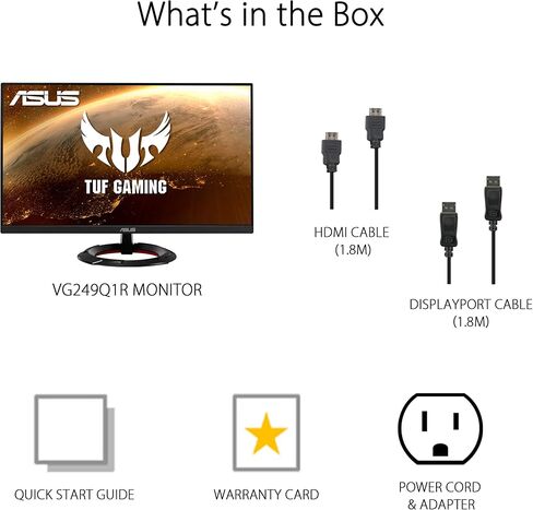 شاشة ASUS TUF Gaming مقاس 23.8 بوصة بدقة 1080 بكسل (VG249Q1R) (متجددة) in Saudi Arabia