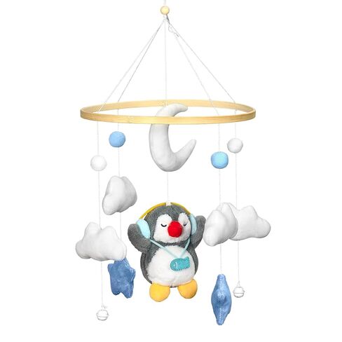 Baby Crib Mobile - Bear Mobile for Crib, Felt Cloud Nursery for Boys and Girls, Baby Bassinet Mobile Toy - Shower Set for Infant Bedroom Hanging Decoration in Kuwait