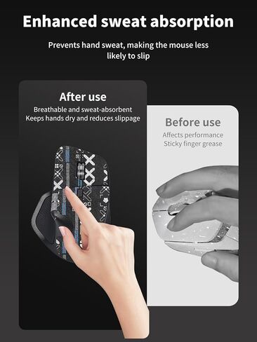 شريط قبضة الماوس تغطية كاملة لماوس الألعاب اللاسلكي Logitech MX Master 4، مجموعة ترقية الفئران الاحترافية ذاتية اللصق ومقاومة للعرق - لونين in Saudi Arabia