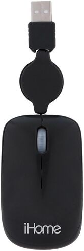 iHome by Lifeworks Technology IH-M200B Tractable Travel Mouse - Optical Travel Mouse (Black) in Saudi Arabia