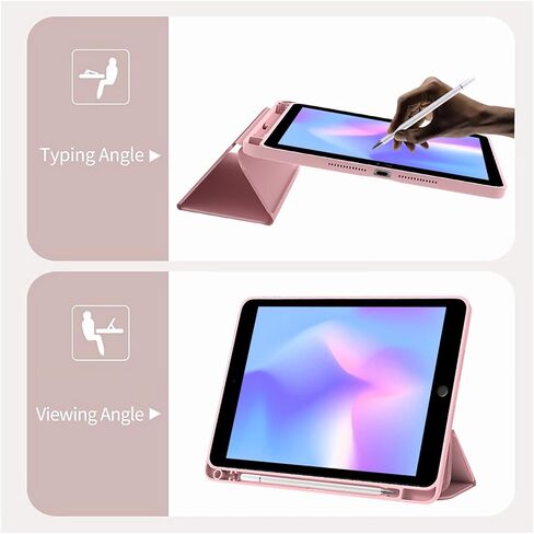 حافظة LuGeKe Cherry Cat لجهاز iPad Air 6 مقاس 11 بوصة، حافظة فريدة من نوعها، حامل قلم رصاص وظهر أكريليك شفاف وغطاء حامل ثلاثي الطي للنساء in Saudi Arabia