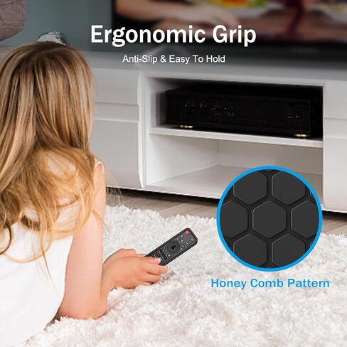 Fintie Silicone Case for LG MR25GA Remote Control, Lightweight Anti Slip Shockproof Protective Cover for LG OLED Smart TV C5 B5 G5 M5 Series Magic Remote 2025 (Black) in Kuwait