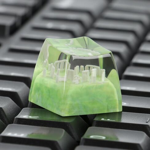 Landmark Custom Keycaps Series Artisan Keycap Made of Resin, Cherry MX Style for Mechanical Keyboard Key caps, Accent Keycaps with Ergonomic Design, Ideal Gift for History Lovers (Stonehenge) in Saudi Arabia