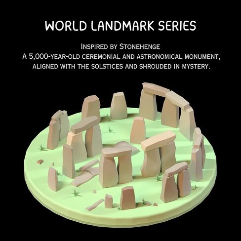 Landmark Custom Keycaps Series Artisan Keycap Made of Resin, Cherry MX Style for Mechanical Keyboard Key caps, Accent Keycaps with Ergonomic Design, Ideal Gift for History Lovers (Stonehenge) in Saudi Arabia