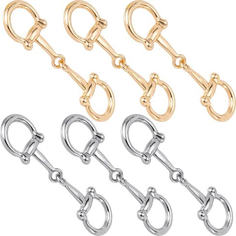 مشبك وشاح Horsebit ، أو الأوشحة الحريرية المعدنية مشبك مشبك للنساء ، ومقطع شال كلاسيكي ، وشاح لامع للاستخدام اليومي ، والحفلات ، والمهرجانات - الذهب ، 1pcs in Saudi Arabia