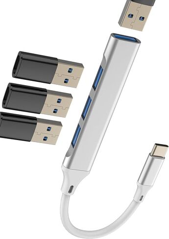 محول USBC إلى USB لجهاز IPhone16 15 MacBook Hub(4in1) كمبيوتر محمول متعدد المنافذ Thunderbolt 3.0 مقسم كابل متعدد النوع C للكمبيوتر الشخصي لمحول IPad Pro لأجهزة Apple المتوافقة مع Samsung WASRUYI OTG 3 in Saudi Arabia