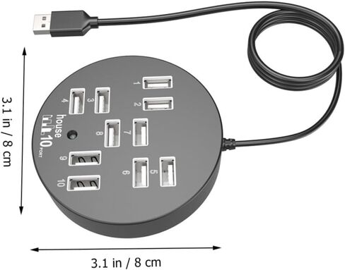 محطة إرساء بيانات USB، 10 منافذ USB، موزع USB، توسيع منافذ USB لـ in Saudi Arabia