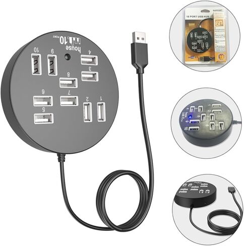 محطة إرساء بيانات USB، 10 منافذ USB، موزع USB، توسيع منافذ USB لـ in Saudi Arabia