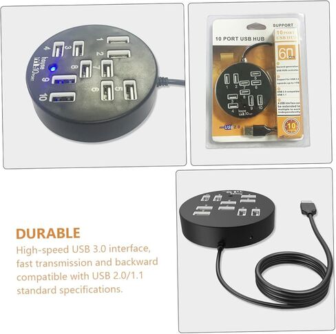 محطة إرساء بيانات USB، 10 منافذ USB، موزع USB، توسيع منافذ USB لـ in Saudi Arabia