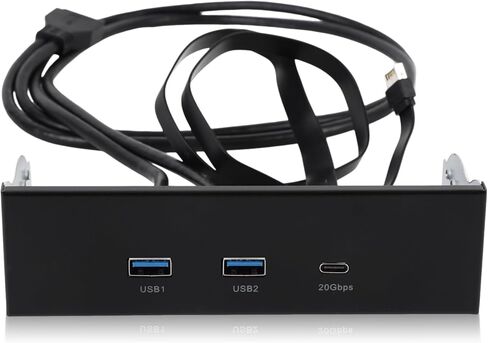 لوحة أمامية مقاس 5.25 بوصة بسرعة 10 جيجابت في الثانية/20 جيجابت في الثانية USB 3.2 للكمبيوتر الشخصي، لوحة تمديد محرك الأقراص الضوئية لمحور اللوحة الأمامية GEN2x2 USB A Type C 3 منافذ 19 دبوسًا للكمبيوتر الشخصي in Kuwait