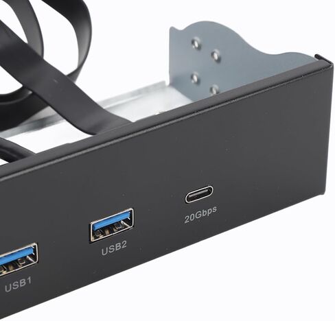 لوحة أمامية مقاس 5.25 بوصة بسرعة 10 جيجابت في الثانية/20 جيجابت في الثانية USB 3.2 للكمبيوتر الشخصي، لوحة تمديد محرك الأقراص الضوئية لمحور اللوحة الأمامية GEN2x2 USB A Type C 3 منافذ 19 دبوسًا للكمبيوتر الشخصي in Kuwait