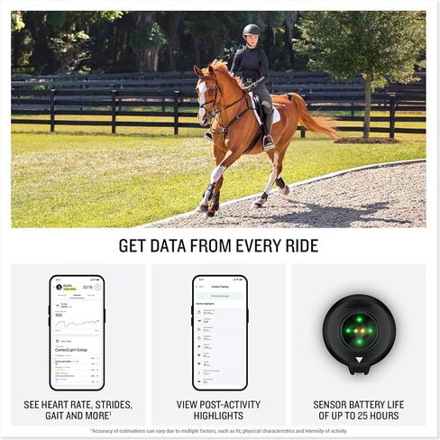 نظام العافية للخيول Garmin® Blaze™، وغطاء ذيل ومستشعر سهل الاستخدام، ورؤى حول الصحة والعافية in Kuwait