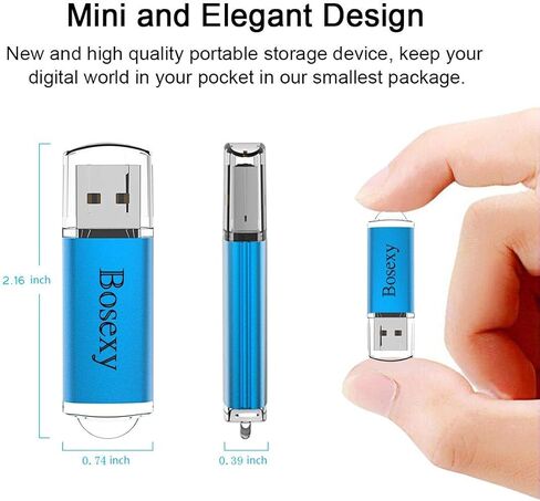 محرك أقراص فلاش USB 10 عبوات، محركات أقراص ذاكرة بوسيكسي سعة 16 جيجابايت مع مؤشر LED متعدد الألوان in Kuwait