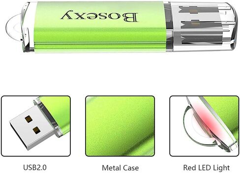 محرك أقراص فلاش USB 10 عبوات، محركات أقراص ذاكرة بوسيكسي سعة 16 جيجابايت مع مؤشر LED متعدد الألوان in Kuwait