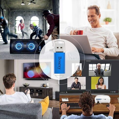 محرك أقراص فلاش USB 10 عبوات، محركات أقراص ذاكرة بوسيكسي سعة 16 جيجابايت مع مؤشر LED متعدد الألوان in Kuwait