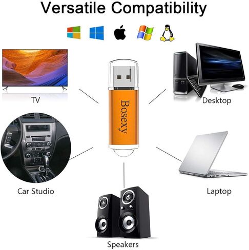 محرك أقراص فلاش USB 10 عبوات، محركات أقراص ذاكرة بوسيكسي سعة 16 جيجابايت مع مؤشر LED متعدد الألوان in Kuwait