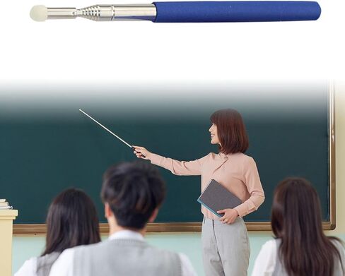 Generic Telescopic Teacher Pointer Teaching Rod, Multifunctional Handheld Extendable for School Conference Presentation Supplies, Blue in Saudi Arabia