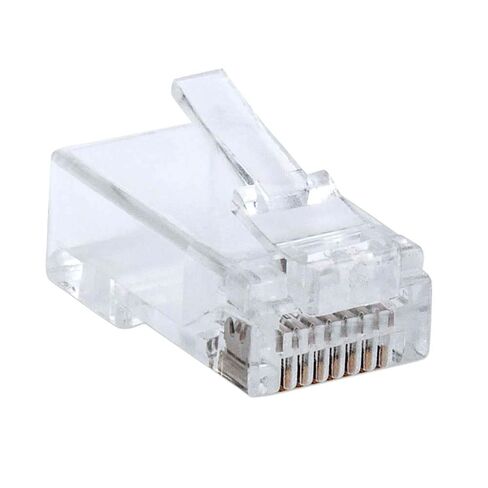 RJ-45 Connectors for Cat6 Solid Cable, 100 Pack in Saudi Arabia