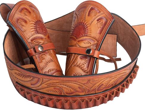 Hulara Full Grain Buff Leather 22 Caliber Western Holster for Heritage Rough Rider, Gun Belt, Cowboy, Wrangler, 22 Revolver in Saudi Arabia